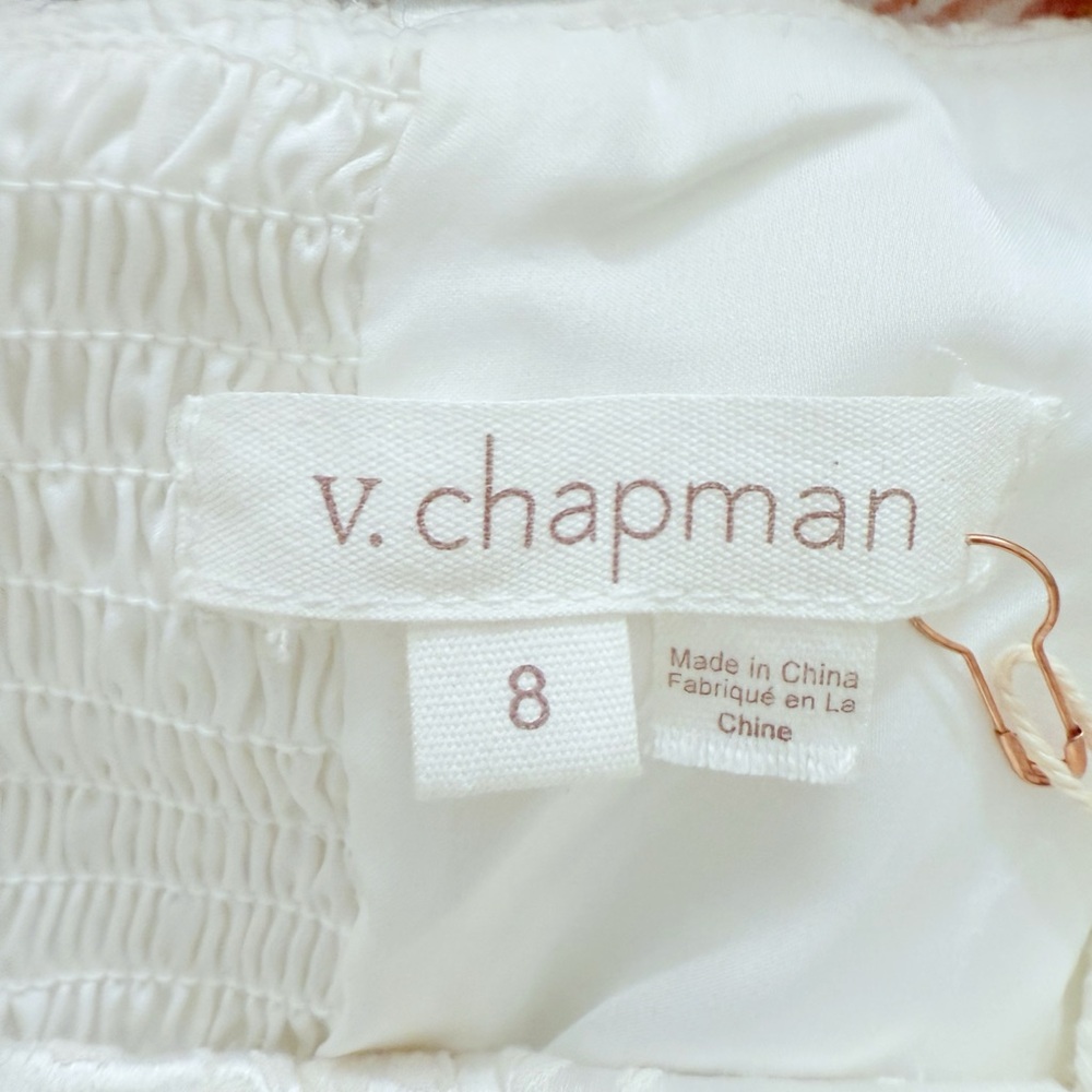 NWT V. Chapman June Dress in White Floral Brocade Sz 8 - Picture 12 of 16